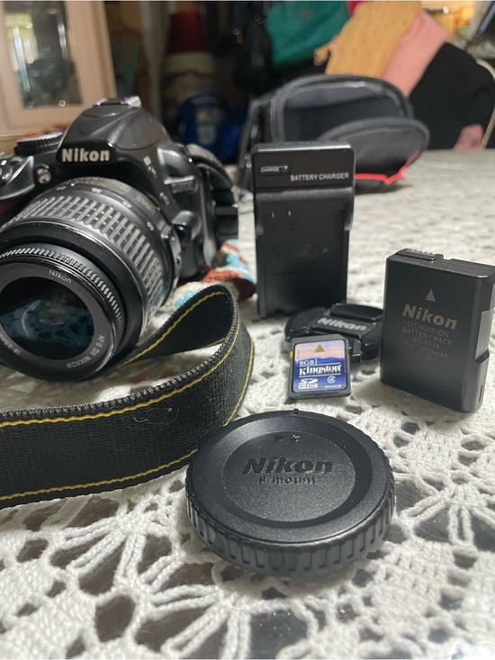 Nikon Other - Nikon Black DSLR Camera with Lens, Strap, Battery, Charger and SD Card